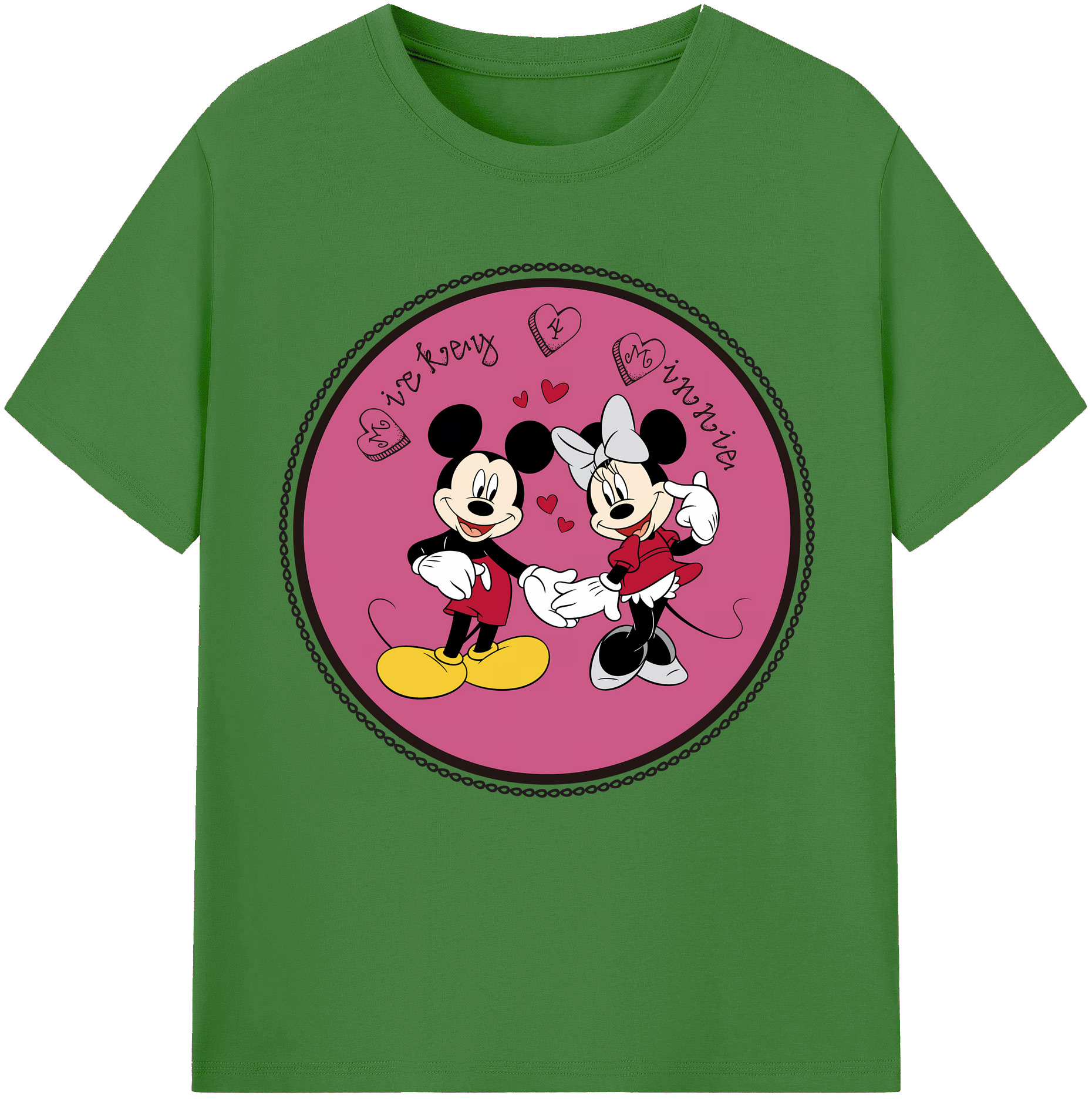ミッキーマウス Mickey Mouse レディースカジュアルプリントTシャツ（綿100％）